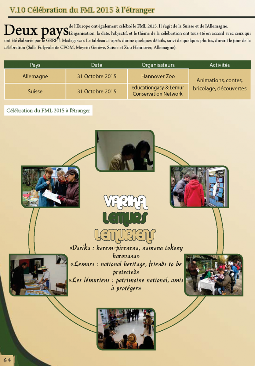 Célébration du FML 2015 à l'étranger
